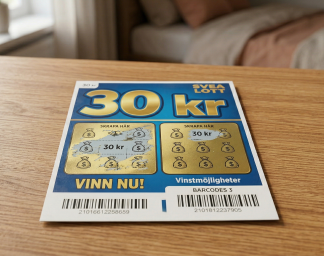 En 30 kr skraplott för Sveashop lotteri med chans att vinna sömnprodukter.